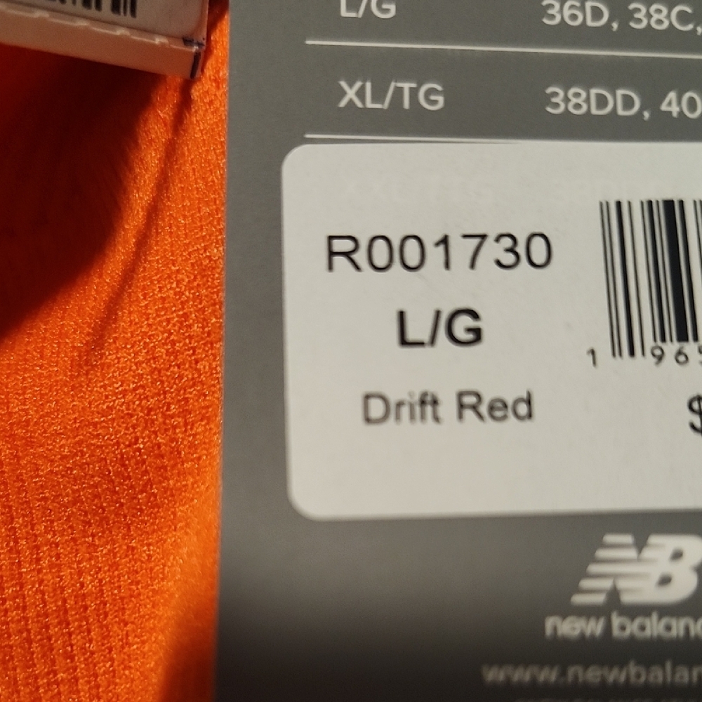 New Balance Drift Red Ribbed Top - Picture 4 of 5